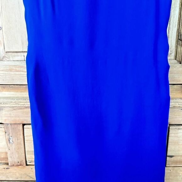 Liquid New York‎ 2 Royal Blue Slip Dress Gathered Silk - Picture 10 of 10